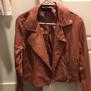 Dusty pink leather jacket!!